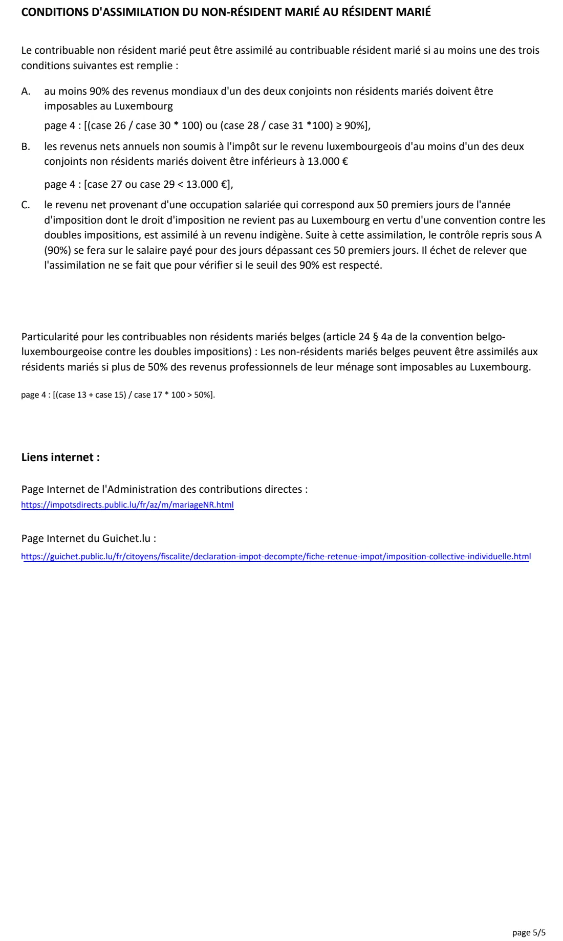166 — Joint or individual taxation choice 2026 (2026) Options en matière d'imposition collective et individuelle pour l'année 2026 (modèle 166 F) — page 5 of 5