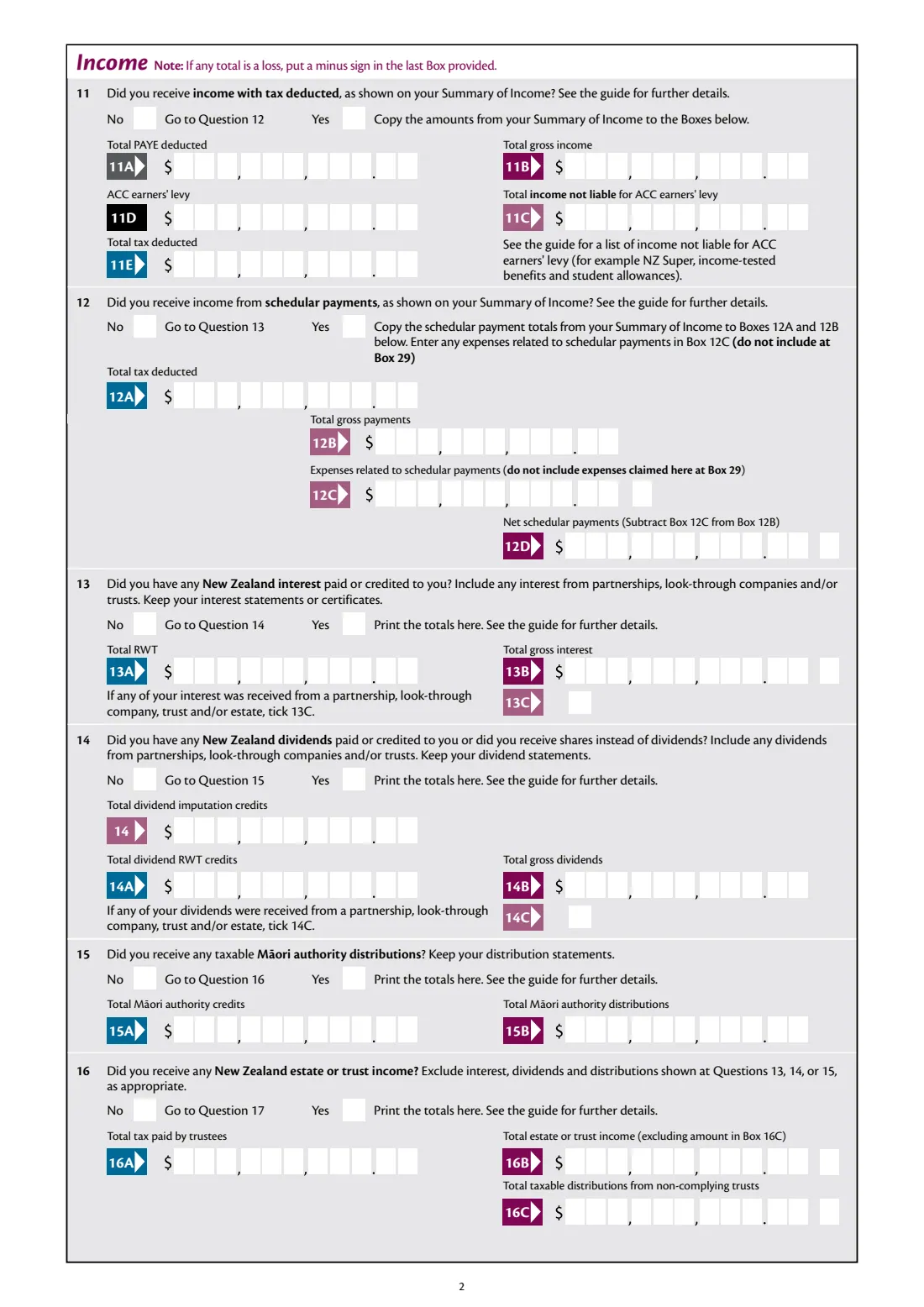 IR3 Individual tax return 2026 (2026) Individual tax return 2026 (1 April 2025 to 31 March 2026) — page 2 of 7