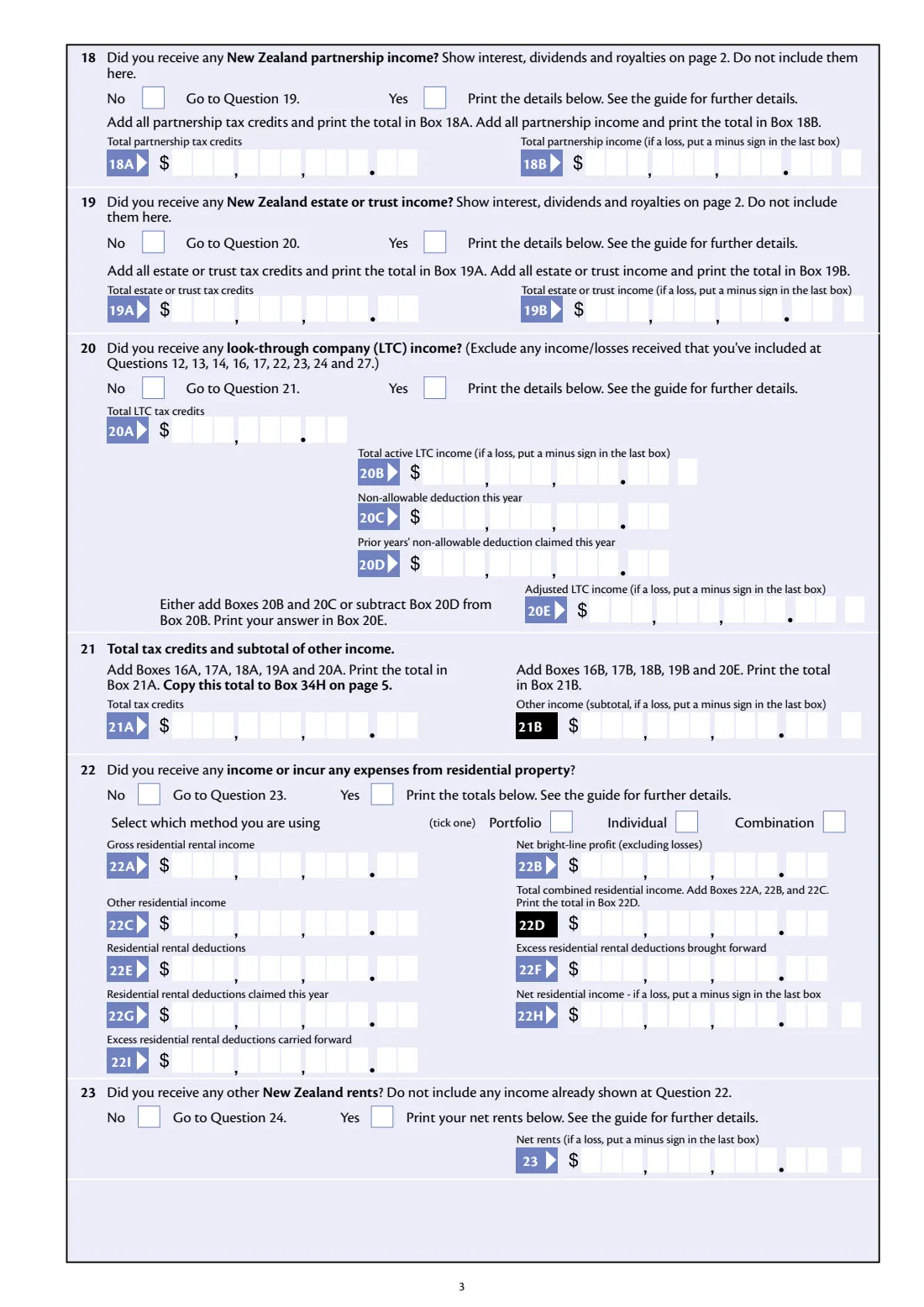 IR3NR 2026 Non-resident tax return (2026) Income tax return: Non-resident individual taxpayers 2026 (1 April 2025 to 31 March 2026) — page 3 of 6