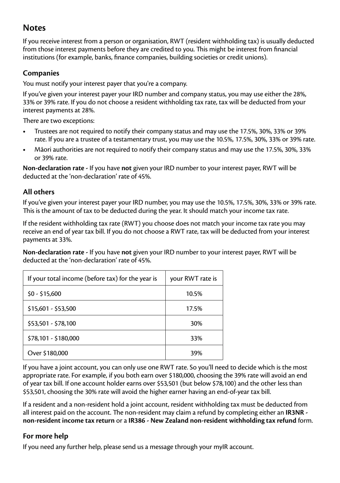 IR456 Choose your RWT deduction rate (2024) Choose your RWT deduction rate — page 2 of 2