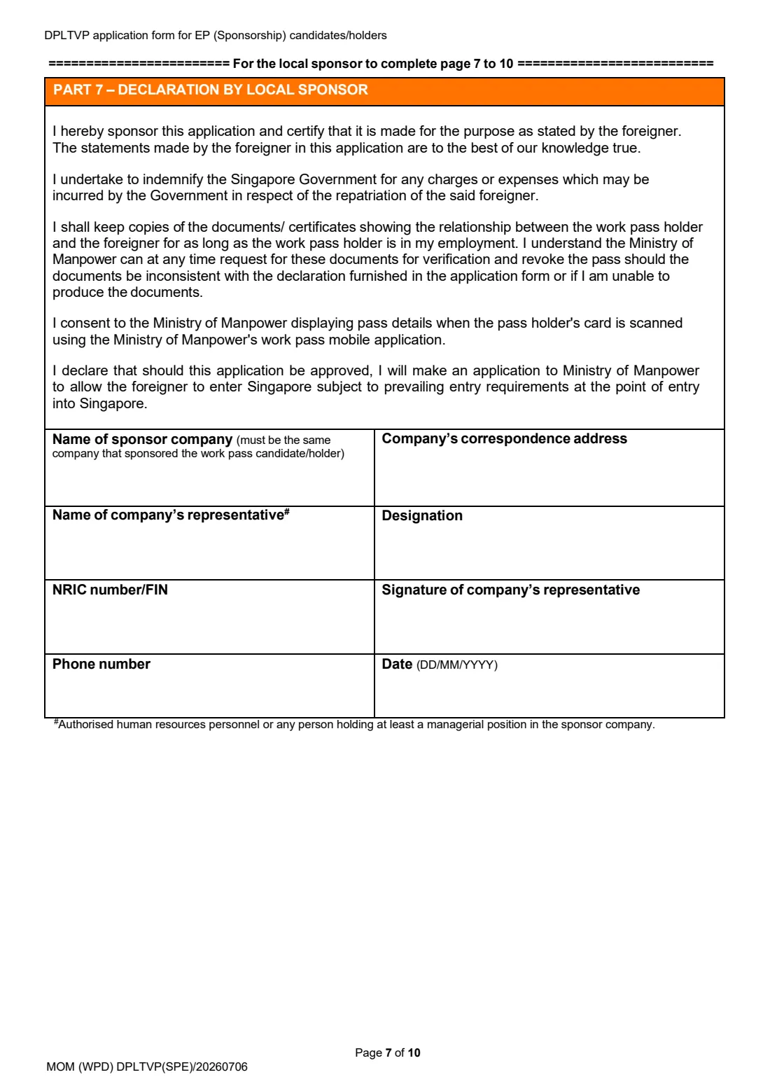 Form DP-LTVP (2026) stub — page 7 of 10