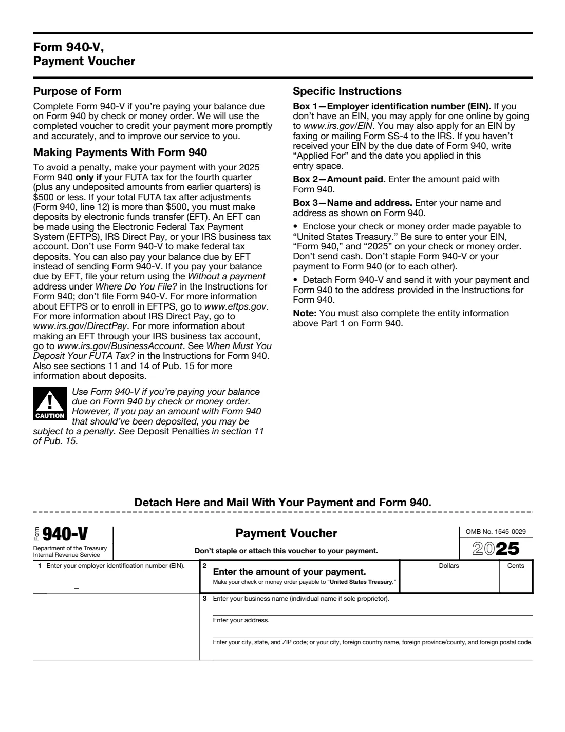 Form 940 (2025) Employer's Annual Federal Unemployment (FUTA) Tax Return — page 3 of 3