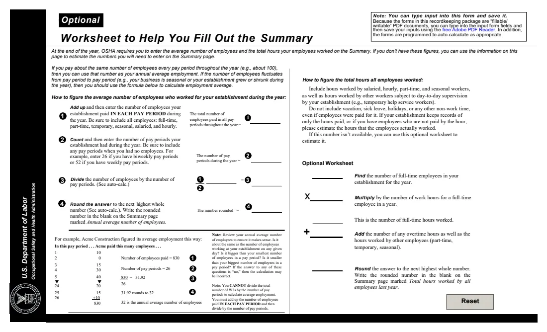 OSHA Forms 300, 300A and 301 (2004) Forms for Recording Work-Related Injuries and Illnesses (OSHA 300, 300A, 301) — page 9 of 12