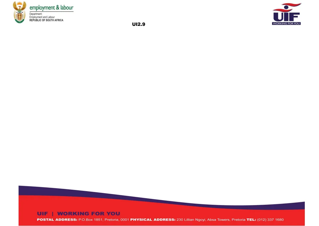 UI-2.9 Parental benefits (2020) Application for Payment of Parental Benefits (UI-2.9) — page 2 of 2